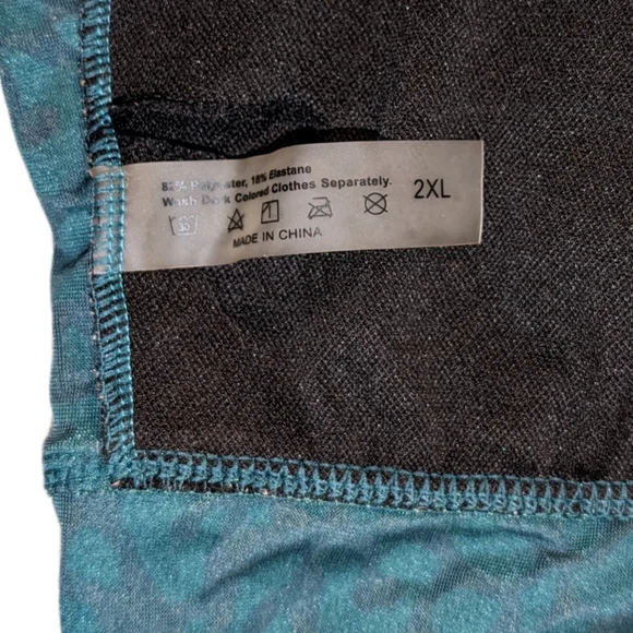 NWOT SHEIN Curve Velvet Green Leopard Print Bikini, Size 2XL - Picture 7 of 9